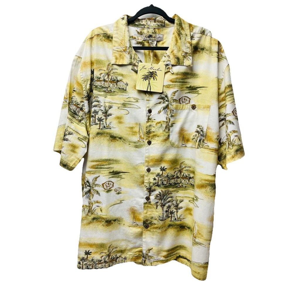 Joe Marlin Men's XXL Shirt Island Dad Hawaiian Tropical Bahamas Cruise Beach NWT